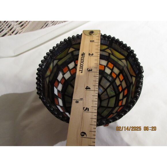 Tiffany glass Elk brand shade for pendant lighting red, white glass - Picture 9 of 9